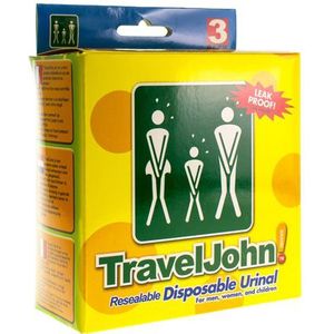Travel John - Plaszakjes - Wegwerp - 3 Stuks - Inhoud tot 800 ml