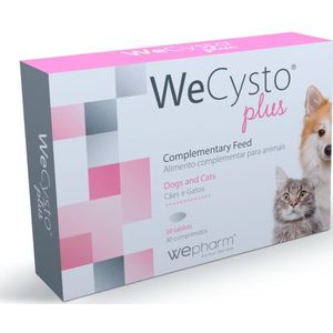WePharm WeCysto Plus - 30 Tabletten - Ondersteuning van Urinewegen bij Hond en Kat