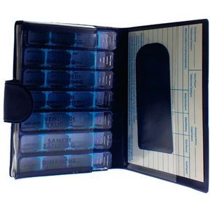 Pocket pillendoos week blauw NL/FR 1 stuks