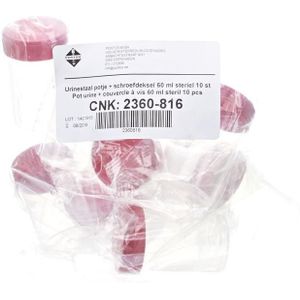Urinepotje met deksel Steriel 60ml 10 stuks
