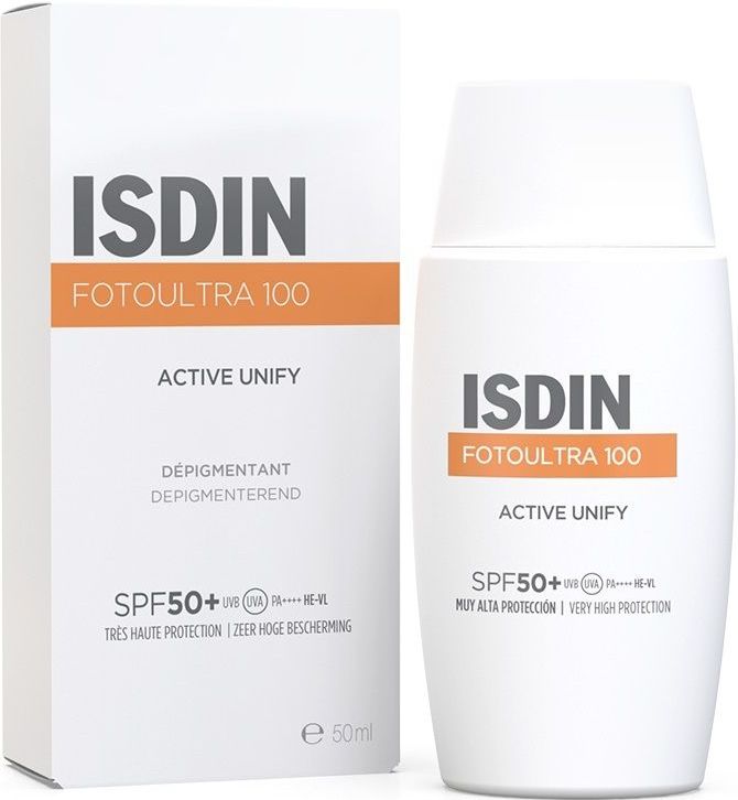 ISDIN - Active Unify - Zonnebrandcrème - SPF50+ - 50ml