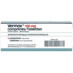 Vermox 100mg Tabletten 6 stuks