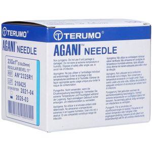 Terumo Agani naalden 23G 1 blauw 100 stuks