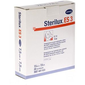 Sterilux ES 3 kompressen 7,5x7,5cm 20 stuks