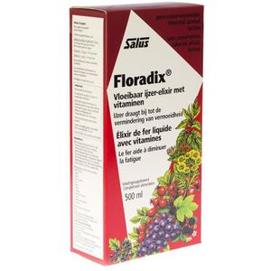 Floradix vloeibaar ijzer-elixir met vitaminen Vloeibaar 500ml