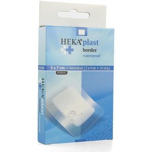 Heka - Plast Border - Zelfklevende Wondpleister - 5x7 cm - 10 Stuks
