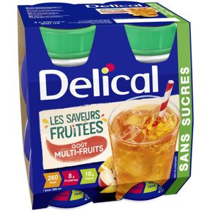 Delical Vruchtendrank zonder Suiker Multivruchten Drankje 4x200ml