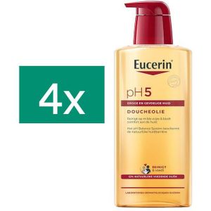 Eucerin pH5 douche olie voordeelbundel 400ml Doucheolie 4 stuks