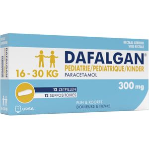 Dafalgan Pediatrie 300mg Zetpillen 12 stuks