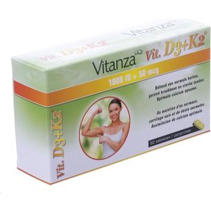 Vitanza HQ Vitamine D3 + K2 Tabletten 60 stuks