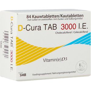 D-Cura Tab 3000 I.E Kauwtabletten 84 stuks