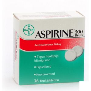 Aspirine 500mg Bruistabletten 36 stuks
