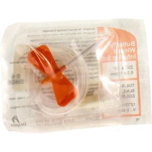 Hospira Vlindernaald 25G met perfusieslang 1 stuks