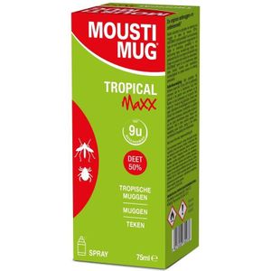 Moustimug - Tropical Maxx Spray - 50% Deet - 75 ml