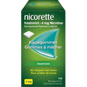 Nicorette® Freshmint 4mg bij stoppen met roken Kauwgom 105 stuks