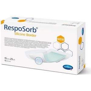 RespoSorb - Silicone Border - Absorberend Verband - 15 x 25 cm - Steriel