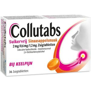 Collutabs Sinaas suikervrij Zuigtabletten 36 stuks