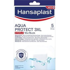 Hansaplast - Aqua Protect - Waterdichte Wondpleisters - 3XL 10x15cm - 5 Stuks