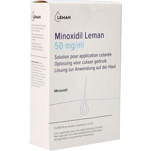 Minoxidil Leman 50mg/ml Oplossing voor Cutaan Gebruik 3x60ml