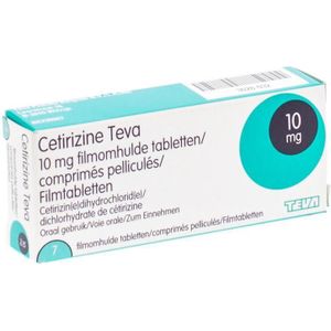 Cetirizine Teva 10mg Tabletten 7 stuks