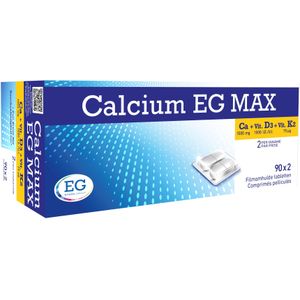 Calcium EG Max + Vitamine K2 Tabletten 90x2 stuks