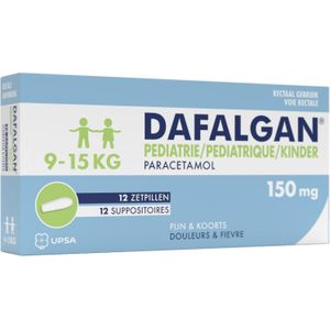 Dafalgan Pediatrie 150mg Zetpillen 12 stuks