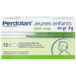 Perdolan 200mg kleuters  Zetpillen 12 stuks