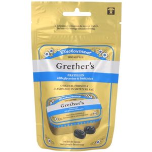 Grether's Pastilles Blackcurrant suikervrij navulling Zuigtabletten 110g