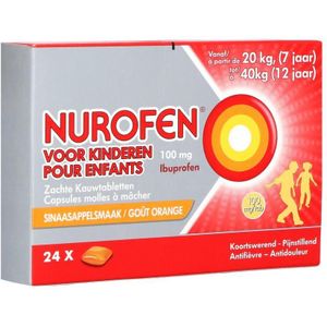 Nurofen Kind 100mg zachte Kauwtabletten 24 stuks
