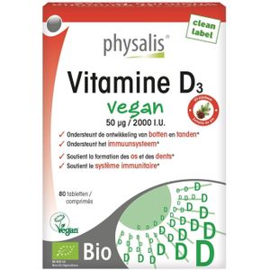 Physalis Vitamine D3 Vegan bio Tabletten 80 stuks
