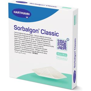 Sorbalgon alginaatverband 10cmx10cm 10 stuks