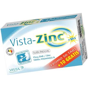 Vista-Zinc + D3 Smelttabletten 50+10 stuks