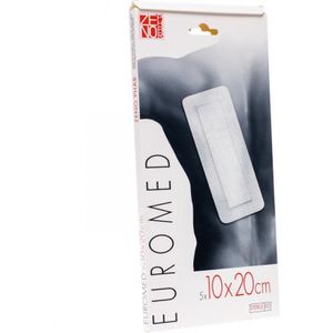 Euromed pleister10cm x 20cm 5 stuks
