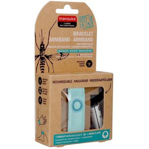 Manouka Anti-Muggen turquoise Armband 1 stuks