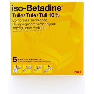 iso-Betadine® tulle 10% 10x10cm Vetverband 5 stuks