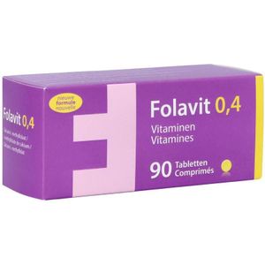 Folavit 0,4mg lactosevrij Tabletten 90 stuks
