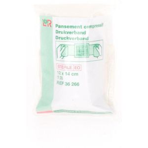 Stella steriel drukverband 12x14cm 1 stuks