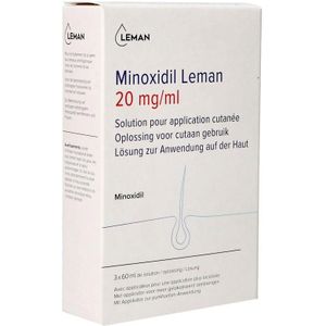 Minoxidil Leman 20mg/ml Oplossing voor Cutaan Gebruik 3x60ml
