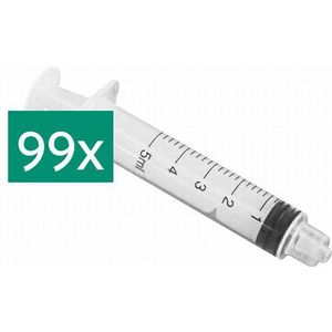 BD Plastipak Spuit Luer 5ml Zonder Naald  99 stuks