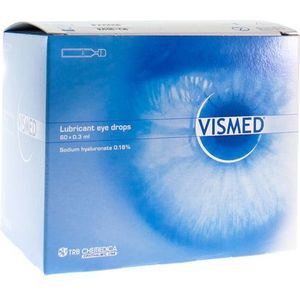 Vismed 0,18% bevochtigende oogdruppels Flapullen 60x0.3ml