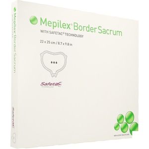 Mepilex Border Sacrum 16cmx20cm 5 stuks