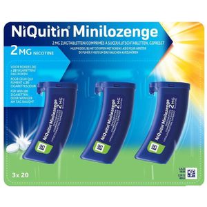 Niquitin MiniLozenge 2mg Zuigtabletten 60 stuks