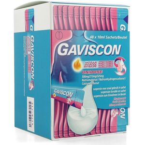 Gaviscon Anti-zuur/Anti-reflux munt Zakjes 48 stuks