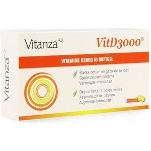 Vitanza HQ Vit D3000 Softgel 90 stuks