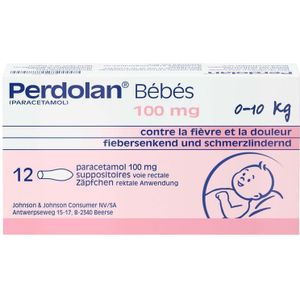 Perdolan 100mg baby's Zetpillen 12 stuks