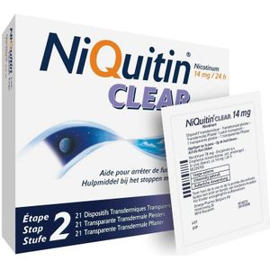 Niquitin Clear Patch 14mg Patch 21 stuks