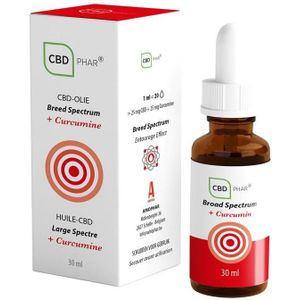 CBD-Phar CBD olie Breed spectrum + curcumine Olie 30ml