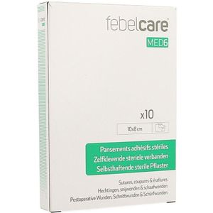 Febelcare Med6 Zelfklevend wondverband 10x8cm 10 stuks