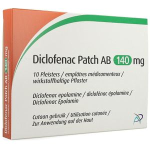 Diclofenac Patch AB 140mg  Patch 10 stuks