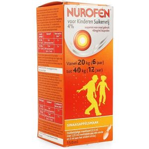 Nurofen Kind suikervrij sinaas 4% Siroop 150ml